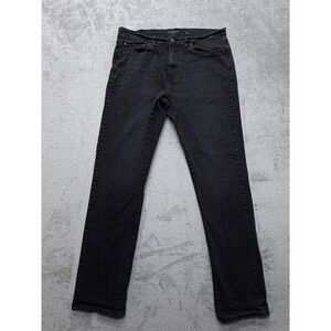 Lucky‎ Brand Jeans Mens Measured 37x33 Black 410 Athletic Slim Stretch Denim